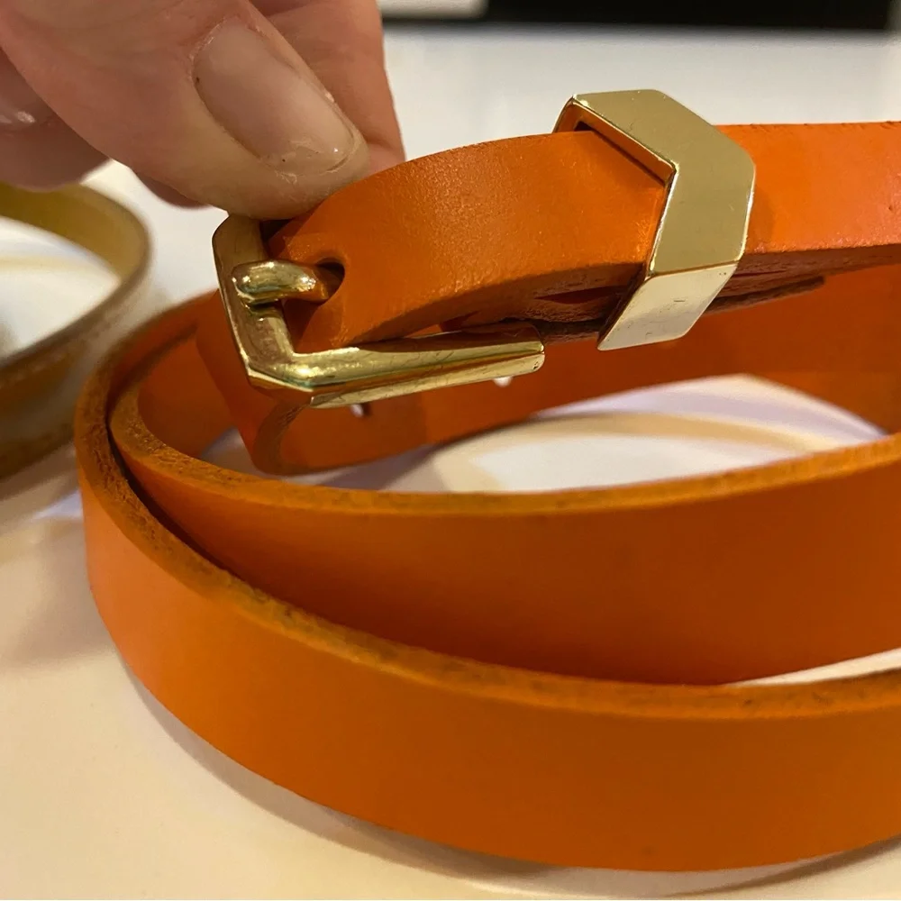 Pair of J Crew skinny belts - Picture 3 of 6